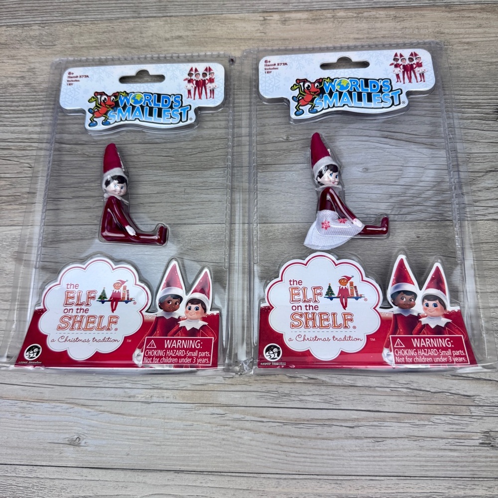 Worlds Smallest The Elf on the Shelf
Mini Christmas Doll Boy and Girl NIB